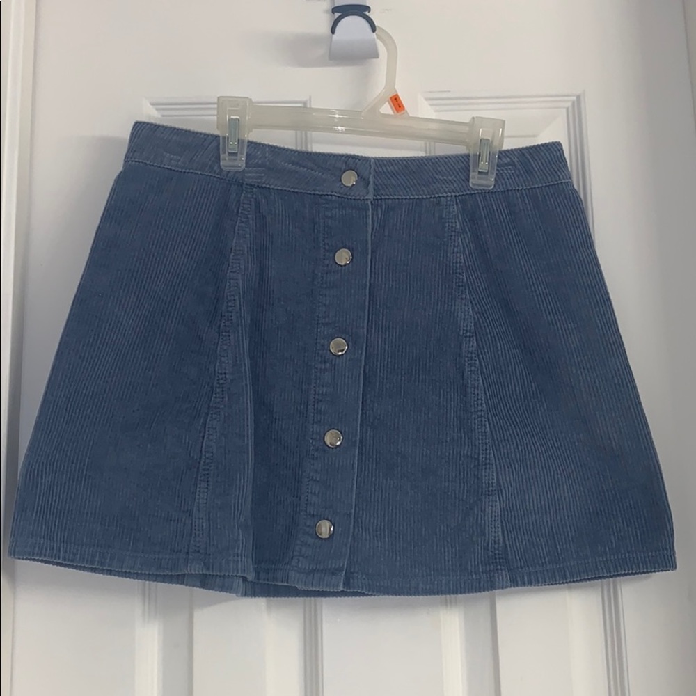 Blue corduroy skirt